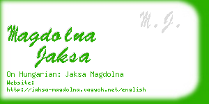 magdolna jaksa business card